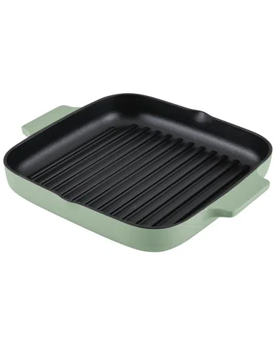 Kitchenaid Enameled Cast Iron, 11" Square Grill Roasting Pan In Green