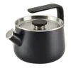 Kitchenaid Enameled Steel Induction 2 Qt Whistling Tea Kettle In Black