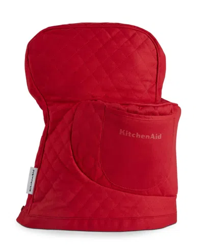 Kitchenaid Fitted Tilt-head Solid Stand Mixer Cover With Storage Pocket, Quilted, 14.37" X 18" X 10" In Red
