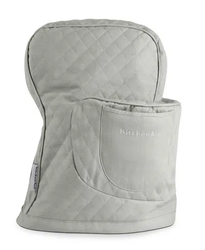 Kitchenaid Fitted Tilt-head Solid Stand Mixer Cover With Storage Pocket, Quilted, 14.37" X 18" X 10" In Gray