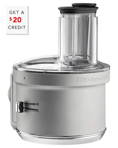 Kitchenaid Food Processor Attachment With Dicing Kit For Stand Mixers With $20 Credit In Grey