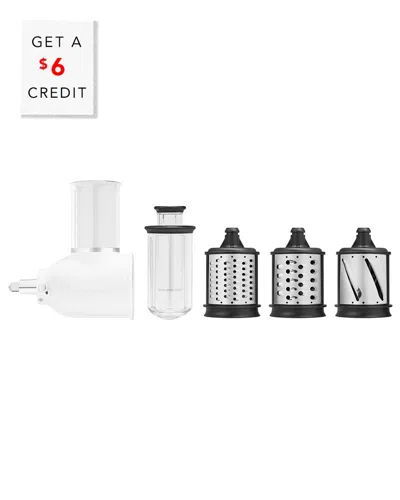 Kitchenaid Fresh Prep Slicer/shredder Attachment For Stand Mixers With $6 Credit In White