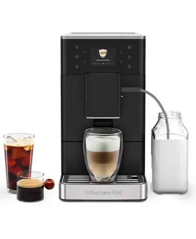 Kitchenaid Fully Automatic Espresso Machine Kf3 With Iced Coffee In Black
