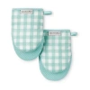 Kitchenaid Gingham 2-pc. Mini Oven Mitt Set In Blue