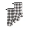 Kitchenaid Gingham 2-pc. Oven Mitt Set In Black