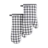 Kitchenaid Gingham 2-pc. Oven Mitt Set In Gray