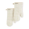 Kitchenaid Gingham 2-pc. Oven Mitt Set In Neutral