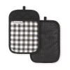 Kitchenaid Gingham 2-pc. Pot Holder Set In Black