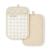 Kitchenaid Gingham 2-pc. Pot Holder Set In Neutral