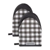 Kitchenaid Gingham Mini 2-pc. Oven Mitt Set In Black