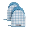 Kitchenaid Gingham Mini 2-pc. Oven Mitt Set In Blue