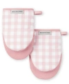 Kitchenaid Gingham Mini Oven Mitt 2-pack Set, 5.5" X 8" In Dried Rose