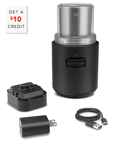 Kitchenaid Go Cordless Blade Grinder With Battery With $10 Credit In Black