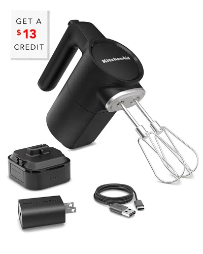 Kitchenaid Go Cordless Hand Blender With Battery With $13 Credit In Black