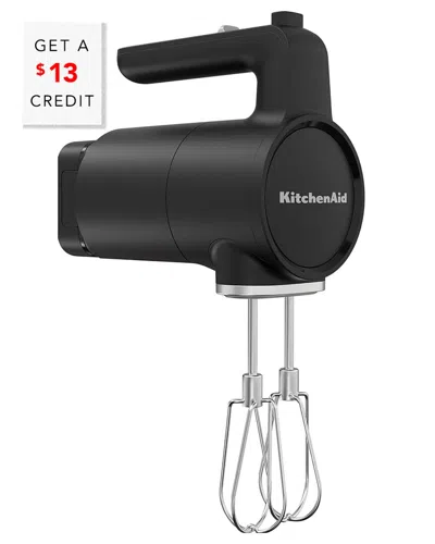 Kitchenaid Go Cordless Hand Mixer With Battery With $13 Credit In Black