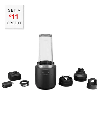 Kitchenaid Go Cordless Personal Blender With Battery With $11 Credit In Black