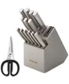 KITCHENAID GOURMET 15-PC, JAPANESE STEEL KNIFE & SHARPENER BLOCK SET