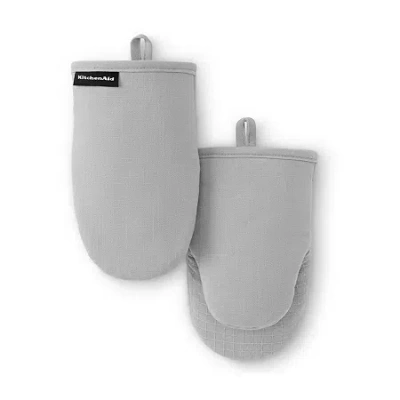 Kitchenaid Gridlines 2-pc. Oven Mitt Set In Gray