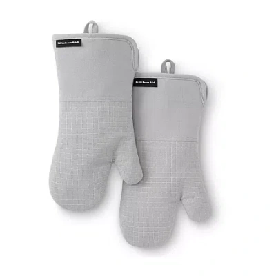 Kitchenaid Gridlines 2-pc. Oven Mitt Set In Gray