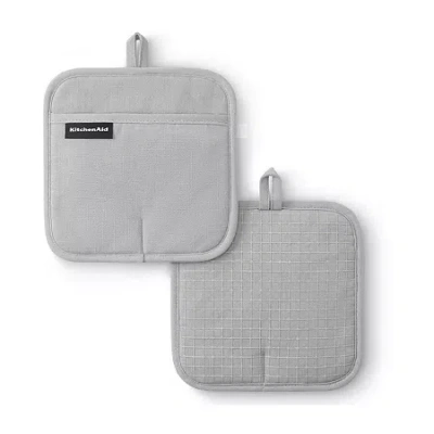 Kitchenaid Gridlines 2-pc. Pot Holder Set In Gray