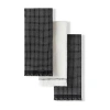 Kitchenaid Gridlines 3-pc. Kitchen Towel Set In Black