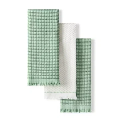 Kitchenaid Gridlines 3-pc. Kitchen Towel Set In Green
