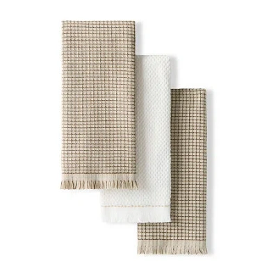 Kitchenaid Gridlines 3-pc. Kitchen Towel Set In Neutral