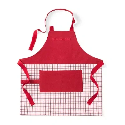 Kitchenaid Gridlines Kid Apron In Red