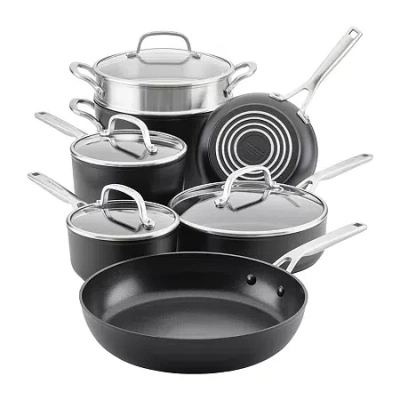 Kitchenaid Hard Anodized 11-pc. Cookware Set In Black