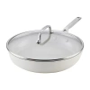 Kitchenaid Hard-anodized Ceramic Induction 12.5" Skillet With Lid In White