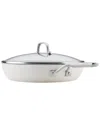 Kitchenaid Hard-anodized 12.25in White Ceramic Induction Skillet In White