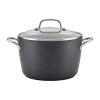 Kitchenaid Hard Anodized 8-qt. Non-stick Stockpot In Black