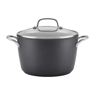 Kitchenaid Hard Anodized 8-qt. Non-stick Stockpot In Black