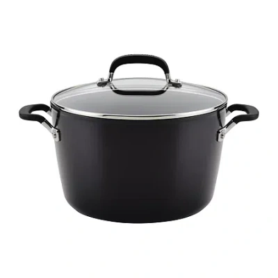 Kitchenaid Hard Anodized 8-qt. Non-stick Stockpot In Black