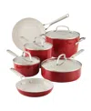 Kitchenaid Hard Anodized Ceramic Nonstick 10 Piece Set In Empire Red