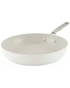Kitchenaid Hard Anodized Ceramic Nonstick 12in Frying Pan In White