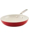 Kitchenaid Hard Anodized Ceramic Nonstick Frying Pan In Red