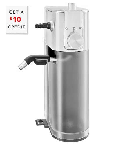 Kitchenaid Metal Automatic Silver Milk Frother Attachment For Espresso Machine With $10 Credit