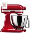 Kitchenaid Artisan Series 5-quart Tilt-head Stand Mixer With Flex Edge Beater Bundle Set Ksm150fe In Red