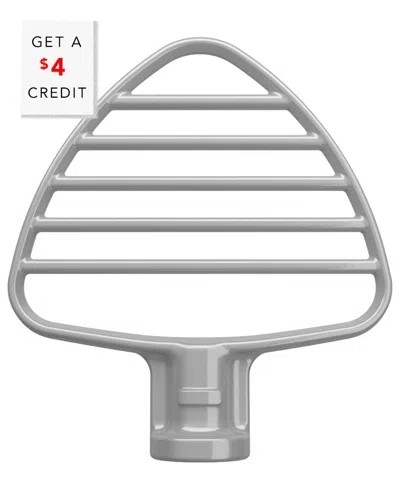 Kitchenaid Pastry Beater For Tilt-head Stand Mixers With $4 Credit In Silver