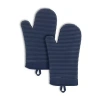 Kitchenaid Ribbed Silicone 2-pc. Oven Mitt Set In Blue