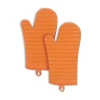 Kitchenaid Ribbed Silicone 2-pc. Oven Mitt Set In Orange
