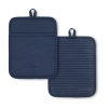 Kitchenaid Ribbed Soft Silcone 2-pc. Pot Holder Set In Blue