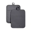 Kitchenaid Ribbed Soft Silcone 2-pc. Pot Holder Set In Gray