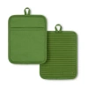 Kitchenaid Ribbed Soft Silcone 2-pc. Pot Holder Set In Green