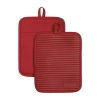 Kitchenaid Ribbed Soft Silcone 2-pc. Pot Holder Set In Red