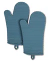 Kitchenaid Ribbed Soft Silicone 2-pc. Oven Mitt Set In Blue