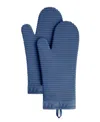 Kitchenaid Ribbed Soft Silicone Oven Mitt Set, 2 Piece In Blue