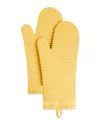 Kitchenaid Ribbed Soft Silicone Oven Mitt Set, 2 Piece In Orange