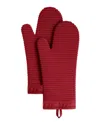Kitchenaid Ribbed Soft Silicone Oven Mitt Set, 2 Piece In Red